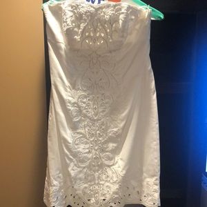 White House Black Market sleeveless white dress